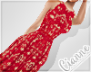 Laced summer dress red 