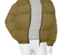puffer jacket khaki M