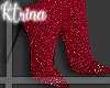 KT♛Red Glitter Boots