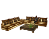Gold Sectional Sofa W Po
