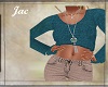 *J *CABLE KNIT SW F TEAL