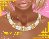 <P>Gold/White Necklace