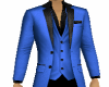 couple blue blk suit top