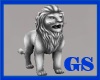 "GS" LION SILVER STATUE