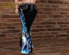 blue flamin skull flares