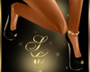 Black/Gold Pinup Shoes