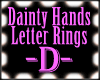 Pink Letter "D" Ring