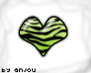 3 zebra sticker (green)