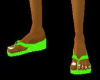 ~SRA!~ Green Flip Flops