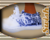 white and blue dc shoes