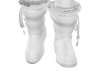 white fur boot