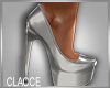 C silver heels