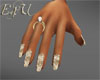 *E4U*Gold Dainty Nails