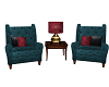 Teal Chat Chairs