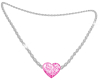 Pink Dia.Heart Necklace
