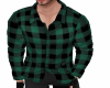 green plaid shirt