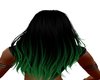 black green tipped hair