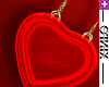 [i] Heart Purse -Red