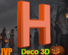3D letter H Halloween