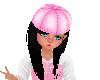 pink cap black hair