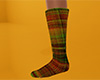 Mixed Plaid Socks Tall F