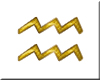 Gold Aquarius Symbol sm