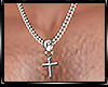 !P Silver Cross necklace