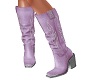 purple Denim Boots