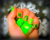 CRACKLED NAIL LIME GREEN