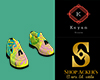 tropical print shoes