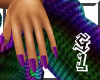 Dainty hand purple nails