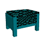 Teal chair w poses
