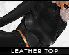 - leather turtleneck -