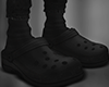 Black Crocs + Socks F