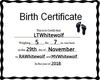 DRT3 Birth Certificate