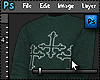Green Cross Knit Sweater