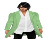 Green swagger coat