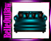 Teal/Brown Chaise