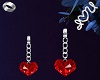 Silver&Red Earrings
