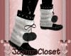 *J* Fur Boots Black/Whit