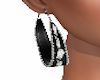 white rose earrings