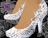 Crystal Lace Pumps#White