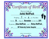 Ashkii Birth Certificate