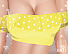 Frill Dots Top Yellow