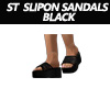 ST SLIPON Sandals BLACK