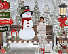 Christmas Snowman Bench