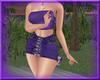 Purple Denim Skirt Set