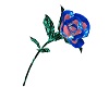 Pink and Blue Tin Rose