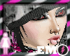 black hair emo hat