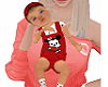 Evie red babygirl hold